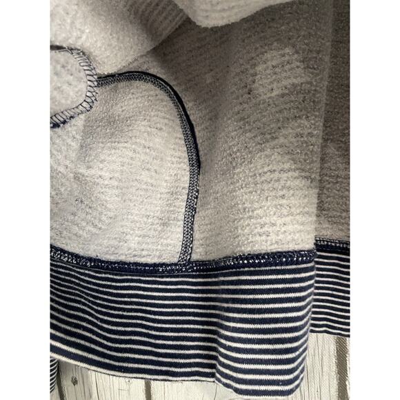 State of Mine Indiana Blue White Stripe Quarter Button Up Pullover Sweater Med - Picture 11 of 13